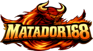 Logo matador168 berwarna neon